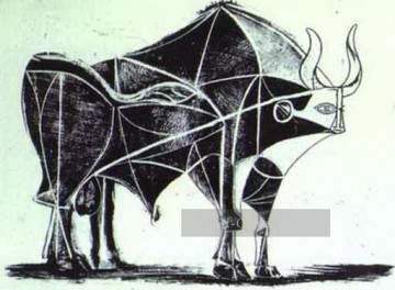 picador caught by the bull Ölbilder verkaufen - Der Bull Staat V 1945 kubistisch